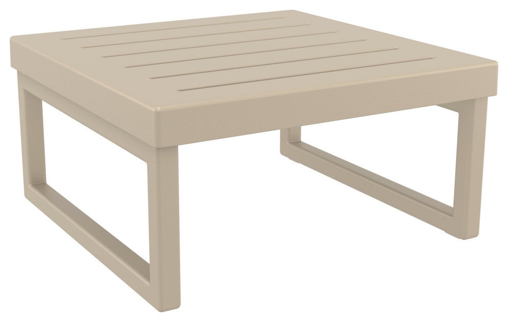 Compamia Mykonos Club 3-Piece Seating Set, Taupe With Sunbrella Natural Cushion