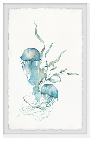 "Jellyfish Pair" Framed Painting Print, 24x36