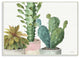 Modern Succulents Pattern Green Watercolor Painting, 12"x18"