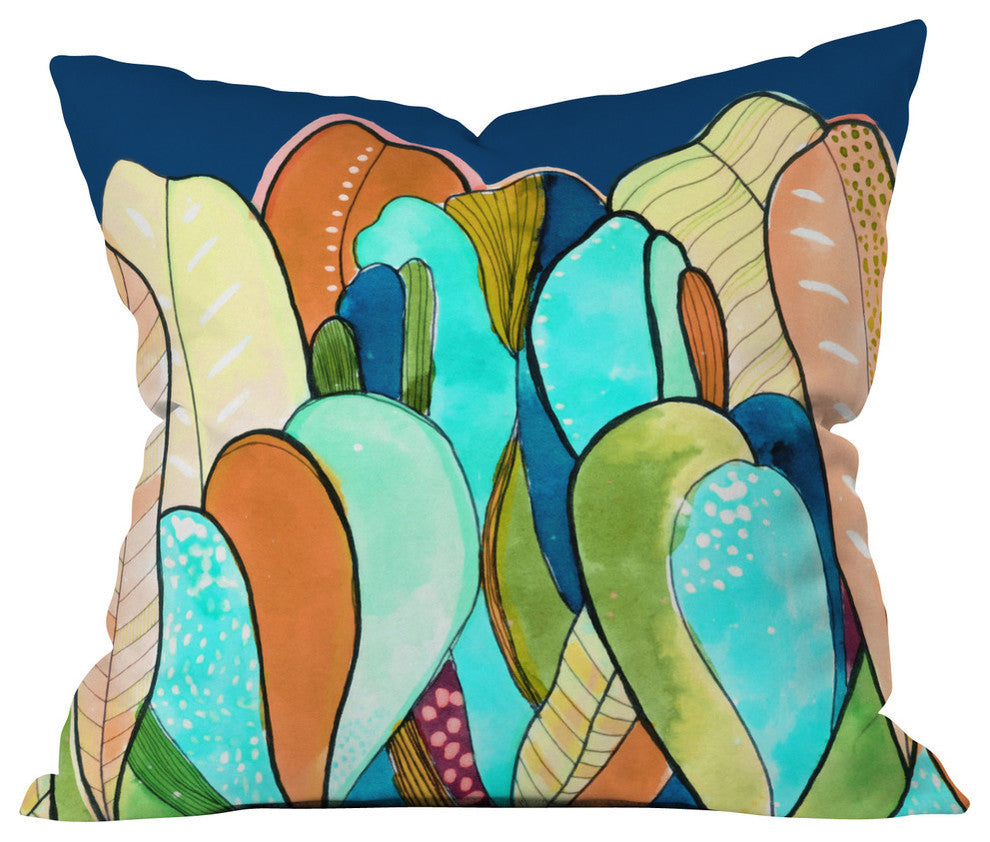 Deny Designs Cayenablanca Caribbean Seaweeds Outdoor Throw Pillow
