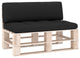vidaXL Pallet Cushions 2 pcs Black Fabric