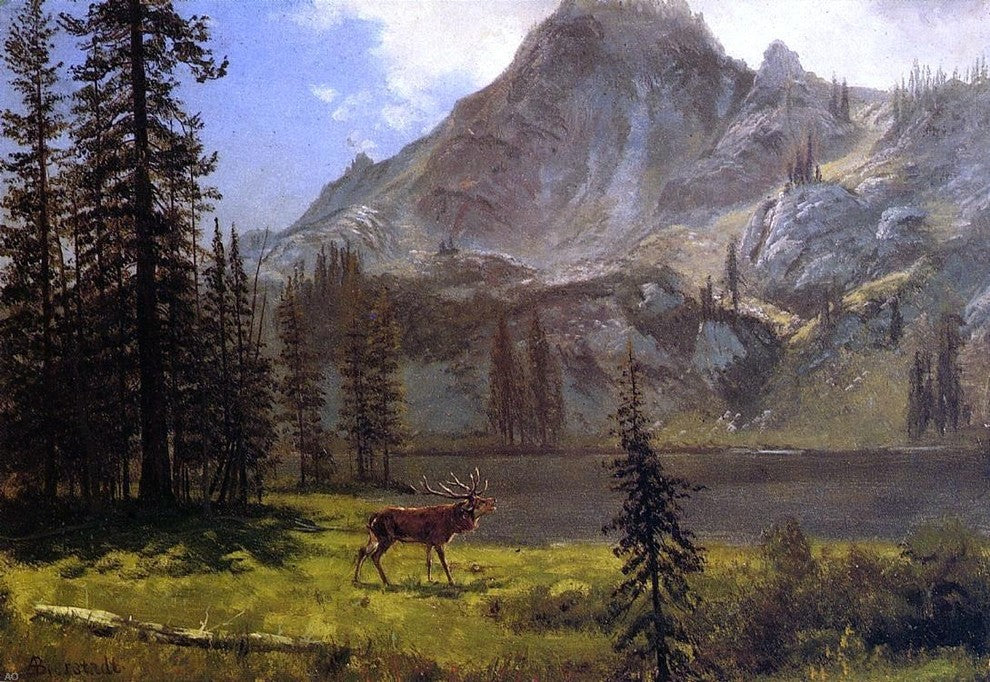 Albert Bierstadt Call of the Wild, 18"x27" Wall Decal
