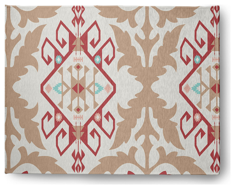 Bombay Medallion Spring Chenille Rug, Ligonberry Red, 8'x10'