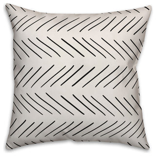 Black and White Modern Chevron 20x20 Throw Pillow Cover