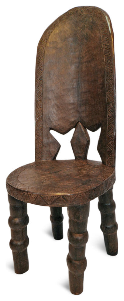 Consigned Vintage Guinea Village Chief Chair 3