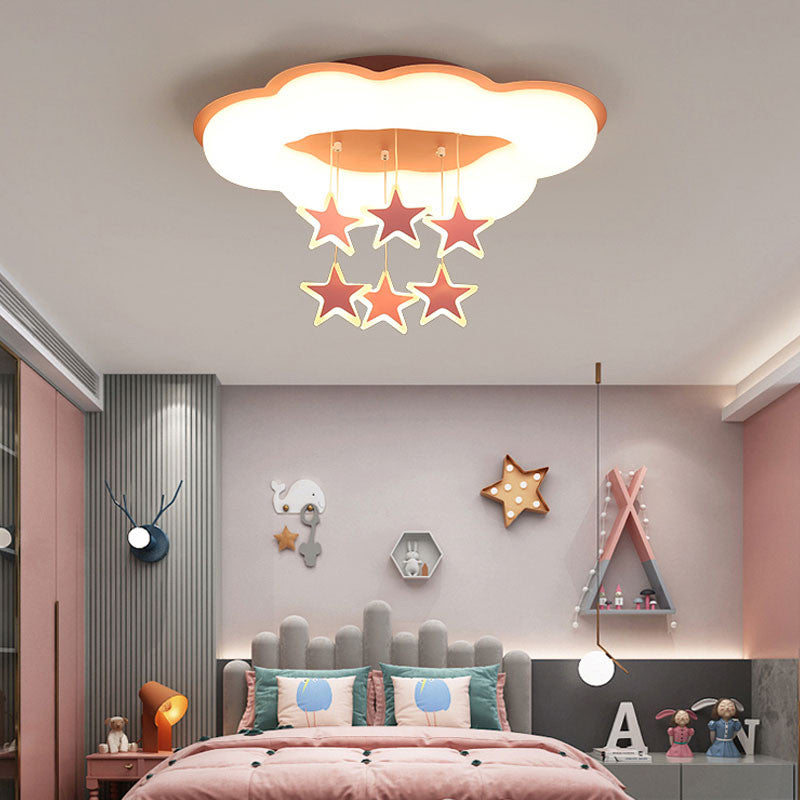 Saint-Nicolas | Creative LED Chandelier for kids room, Pink