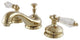 Kingston Brass Widespread Bathroom Faucet With Brass Pop-Up, Polished Brass