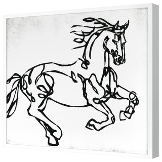 Line Equine 1 Fine Art Print, White, 30"x30"