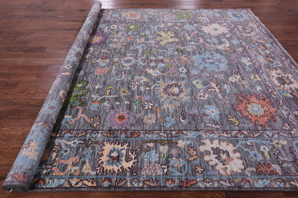 Handmade Turkish Oushak Wool Rug 9' 4" X 12' 0" - Q15689