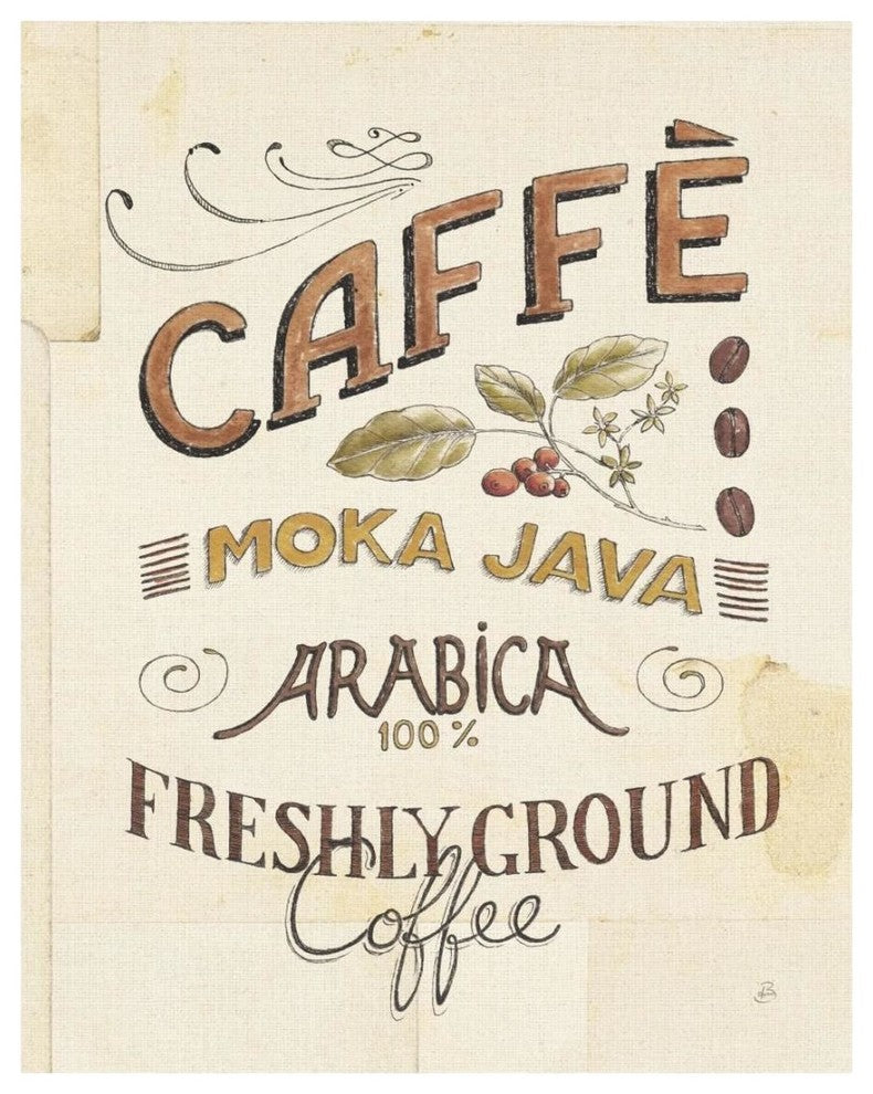 "Authentic Coffee VII" Digital Paper Print by Daphne Brissonnet, 18"x22"