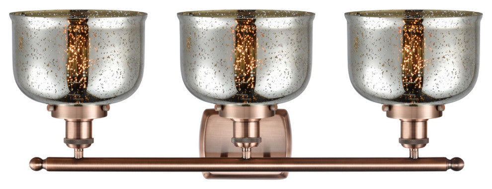 Innovations 916-3W-AC-G78 3-Light Bath Vanity Light, Antique Copper