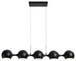 LNC Hosodani 5-Light 41.3" Modern Linear LED Kitchen Island Light, Matte Black