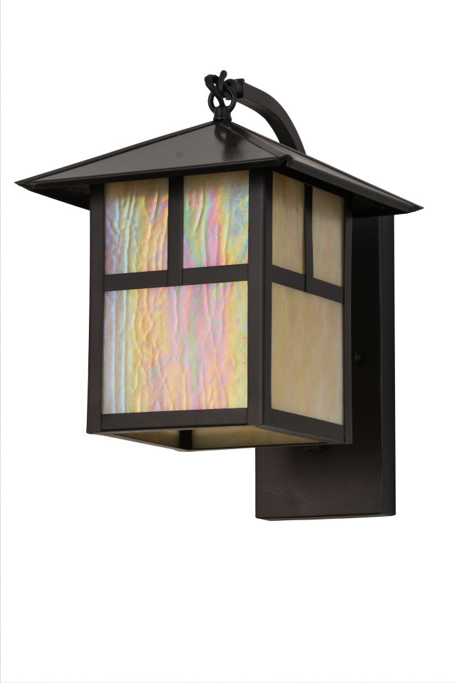 9W Seneca T Mission Curved Arm Wall Sconce