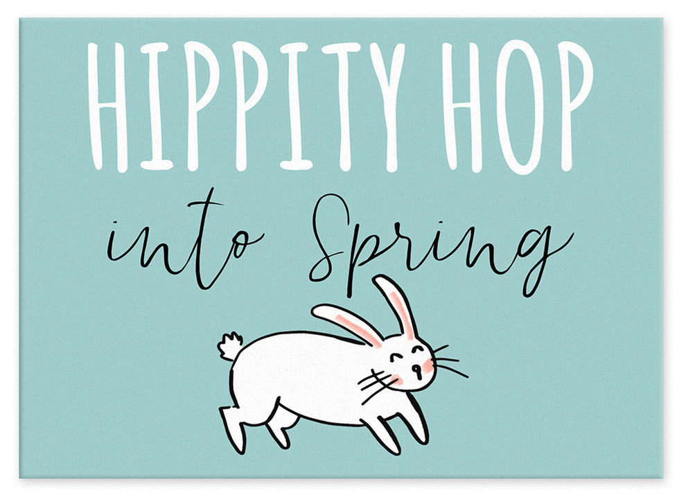 Hippity Hop into Spring Easelback Tabletop Canvas