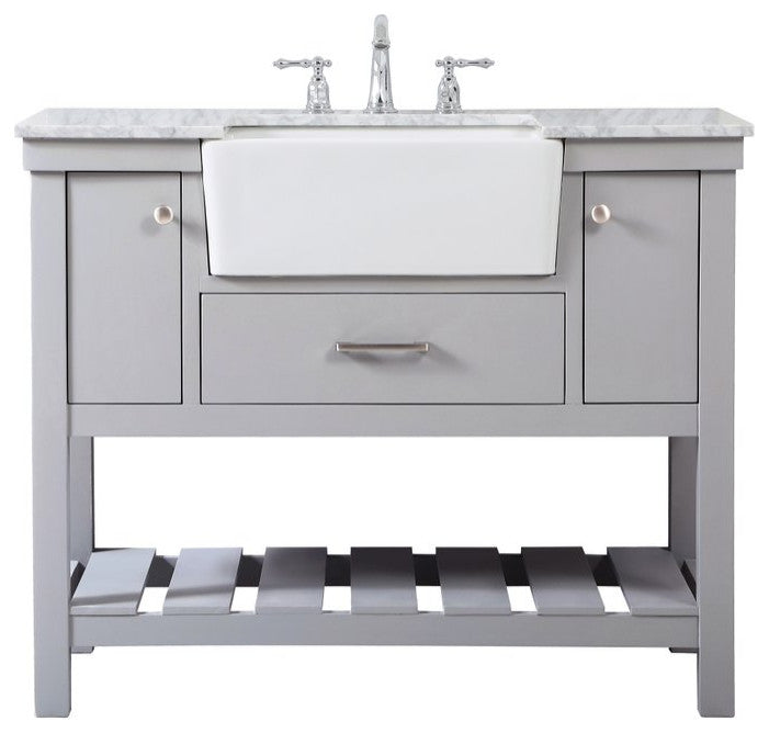 Home Living 22" Farmhouse Grey-Light Bathroom Vanity