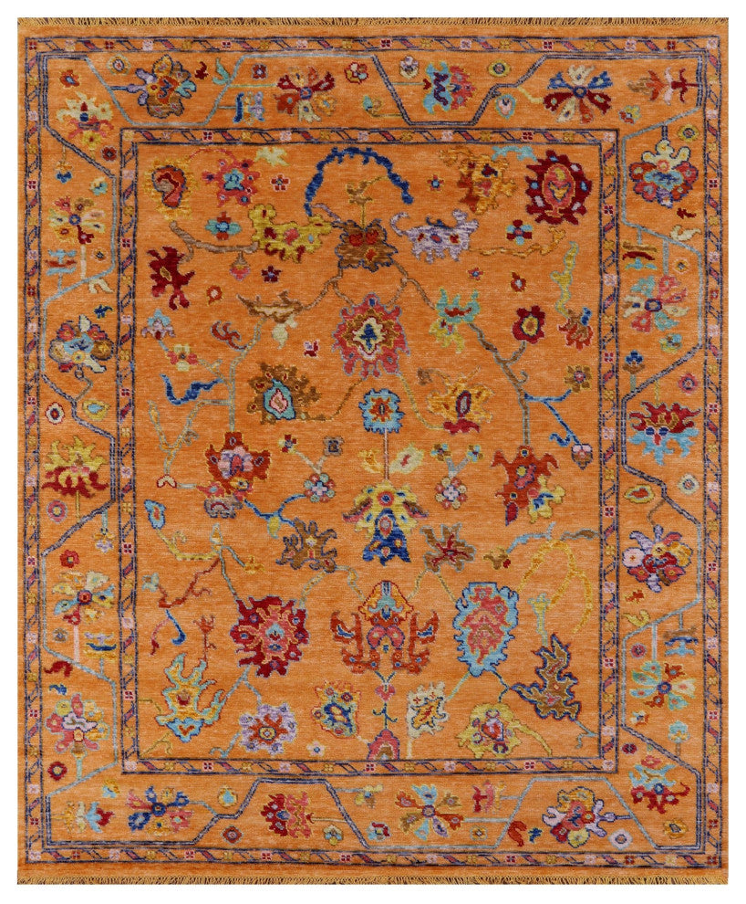 8' 1" X 9' 7" Handmade Turkish Oushak Rug - Q16066