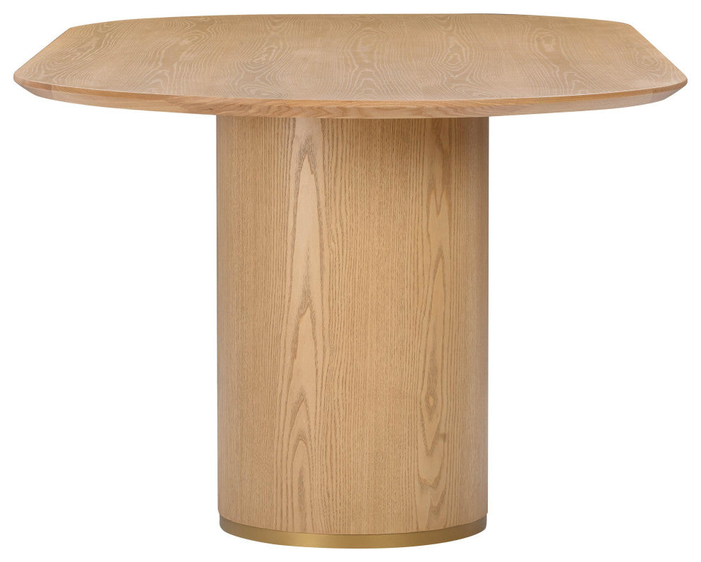 Brandy Natural Ash Wood Oval Dining Table