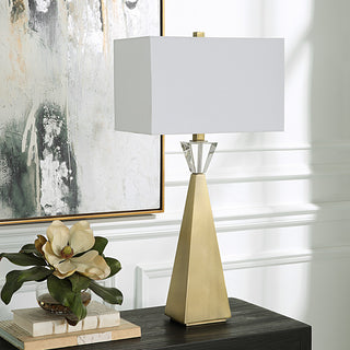 Uttermost Arete Modern Brass Table Lamp