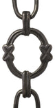 RCH Hardware Brass Round Chandelier Chain, 2 Sizes, 3', Oil Bronzed Black, W45