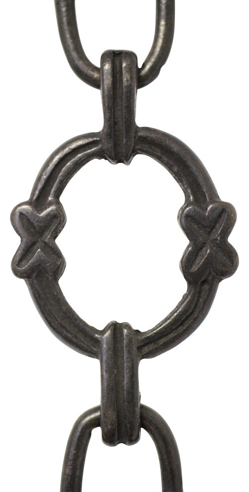 RCH Hardware Brass Round Chandelier Chain, 2 Sizes, 3', Oil Bronzed Black, W45