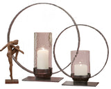 Iron Circle Hurricane, Pewter, 19.25"H