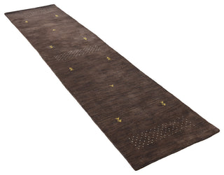 HAND KNOTTED LOOM WOOL ECO-FRIENDLY AREA RUGS - Runner, Brown, Contemporary