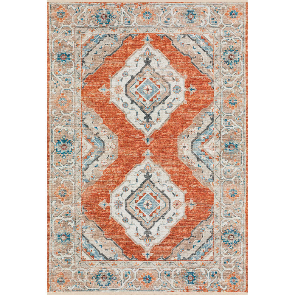 Indoor/Outdoor Marbella MB1 Spice Machine Washable 8' x 10' Rug