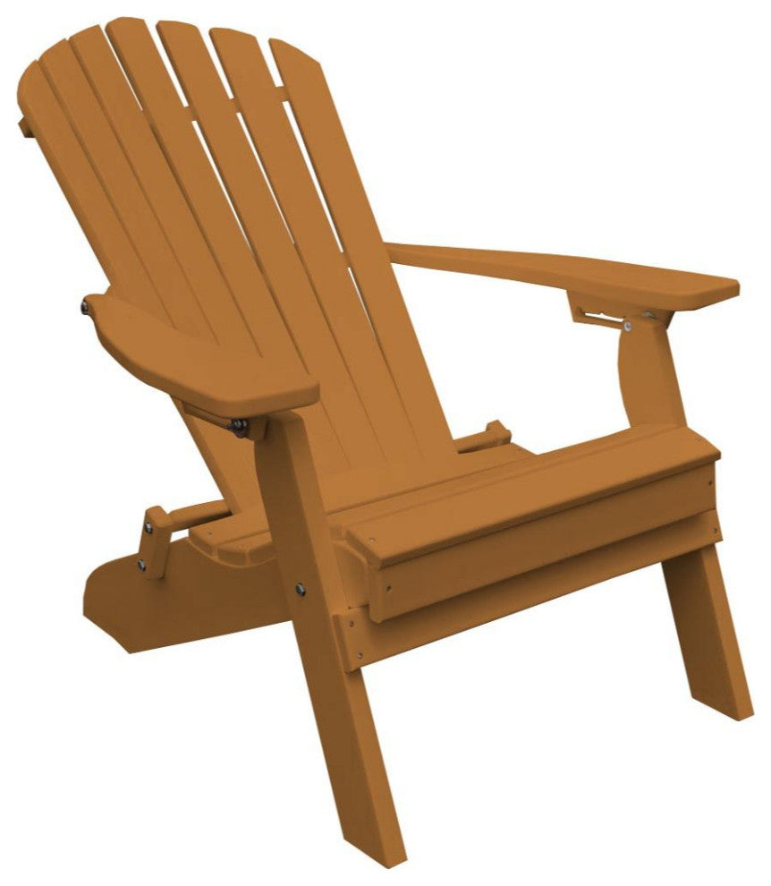 Poly Folding and Reclining Adirondack Chair, Cedar