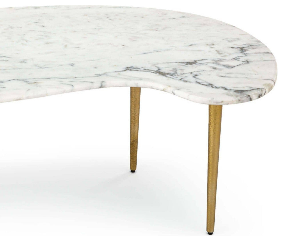 Jagger Marble Cocktail Table, White