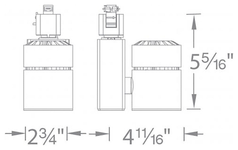 LED1023 Exterminator II LED 22W Track Head 2700K Narrow, Black for H Track