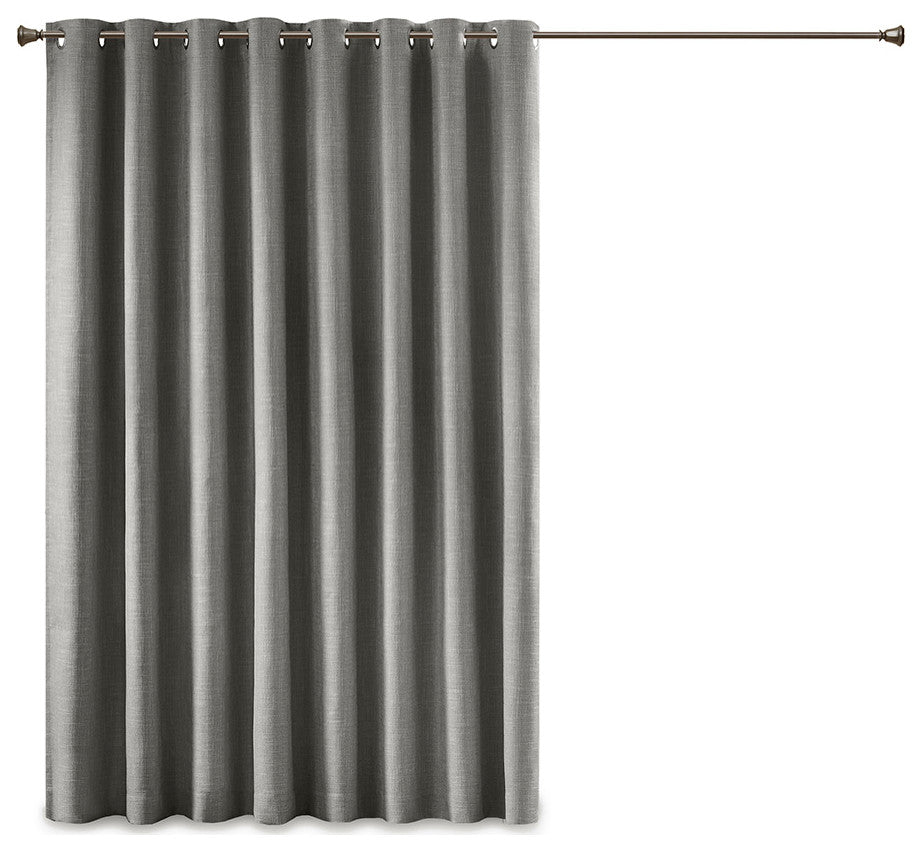 SunSmart Maya Printed Heathered Blackout Window Patio Panel, Grey