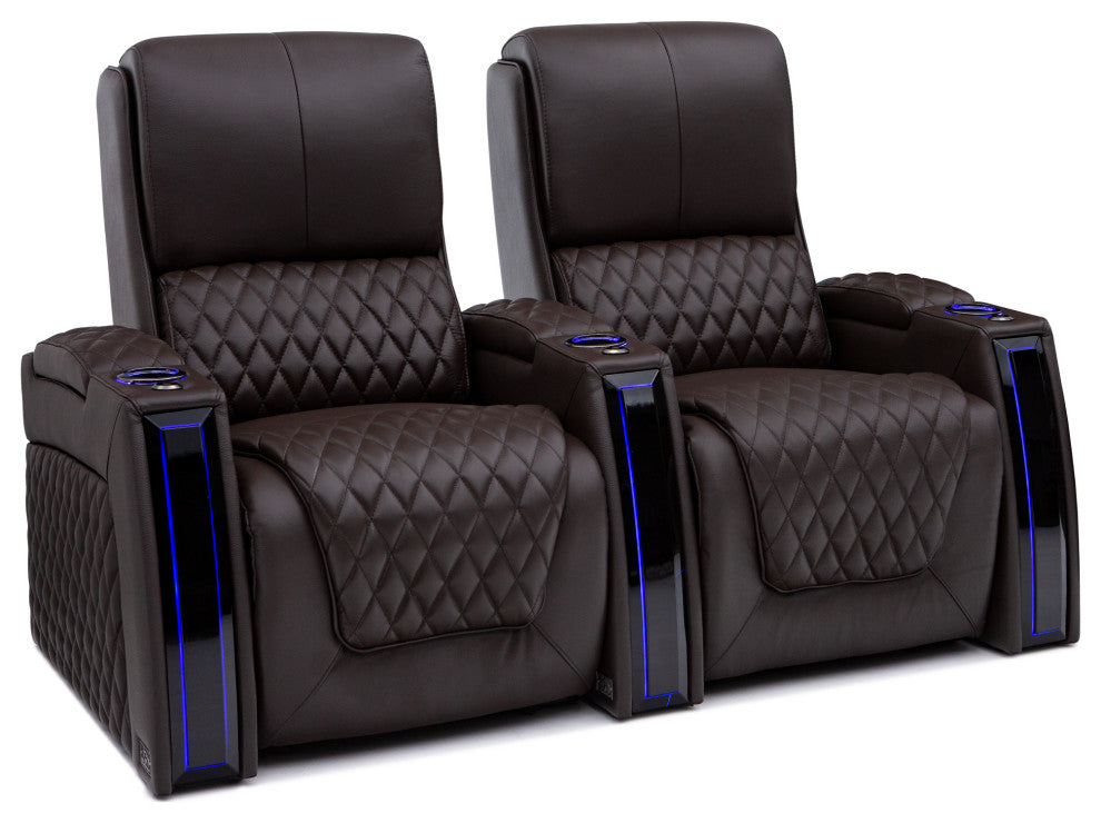 Seatcraft Apex Home Theater Seating, Brown, Row of 2