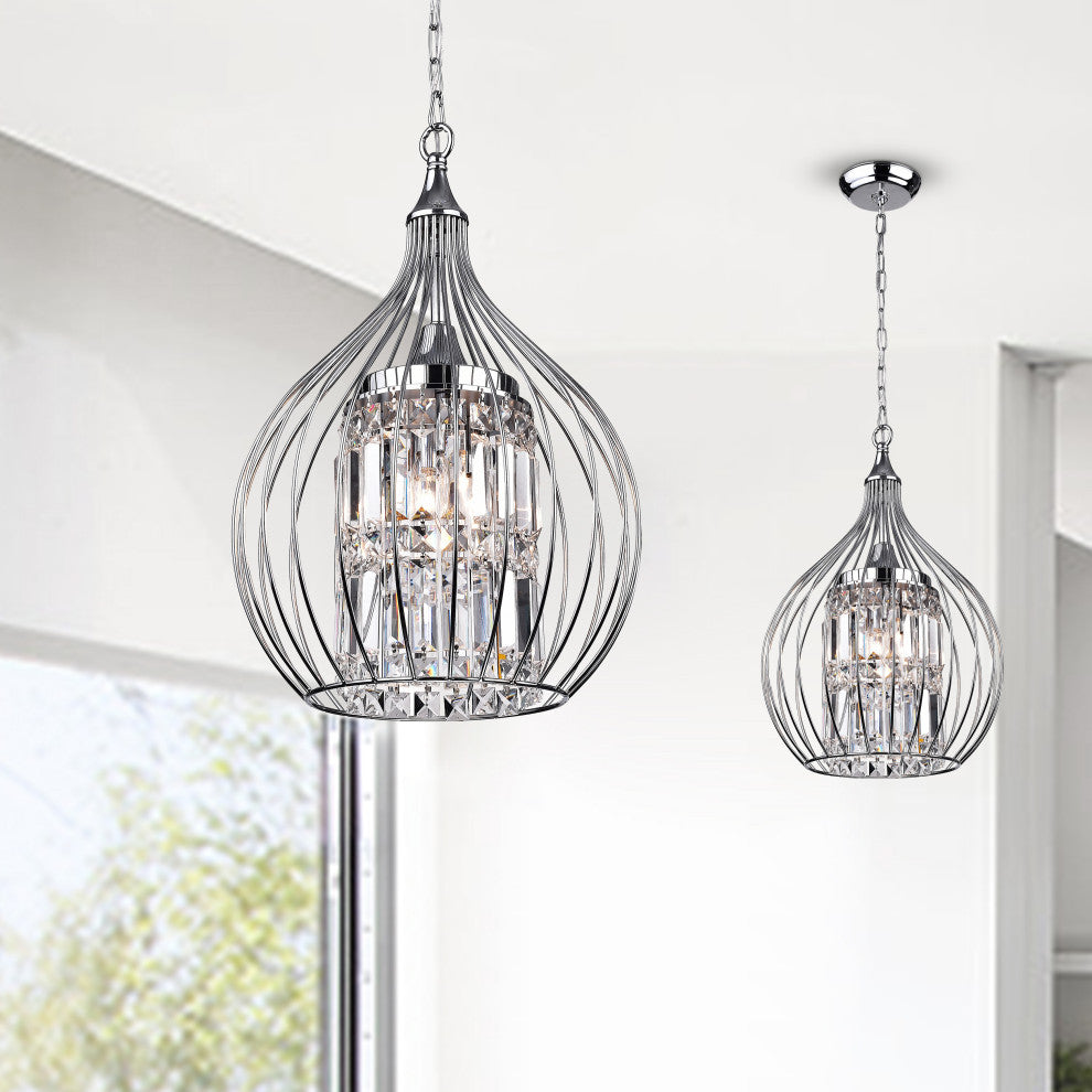 Acatia 3-Light Chrome Foyer Pendant