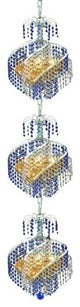 Elegant Spiral Foyer Hall Light, Chrome Finish With Royal Cut Crystal
