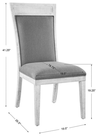 Uttermost Encore Dark Gray Armless Chair