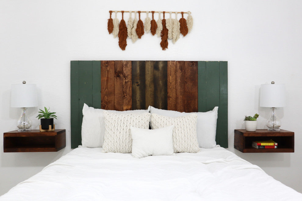 Handcrafted Headboard, Hanger Style, Forest Path Mix, Queen
