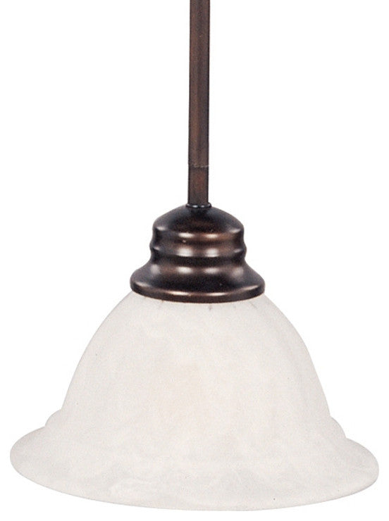 Maxim 91066 Marin 7"W 1 Light Pendant - Oil Rubbed Bronze / Marble Glass