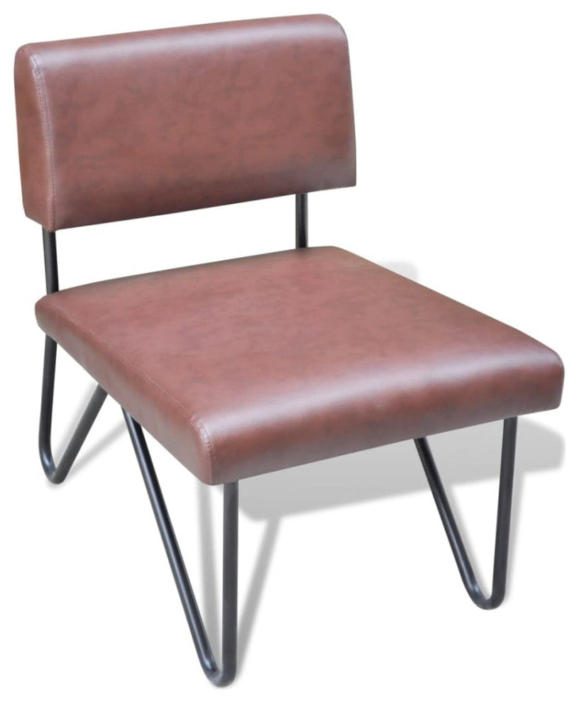 vidaXL Sofa Chairs 2 pcs Brown Faux Leather