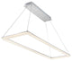Frame Square 28" LED Pendant 3000K, Brushed Aluminum, Brushed Aluminum, 58"