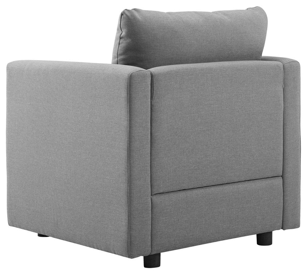 Armchair Accent Chair, Set of 2, Fabric, Gray, Modern, Lounge Hospitality