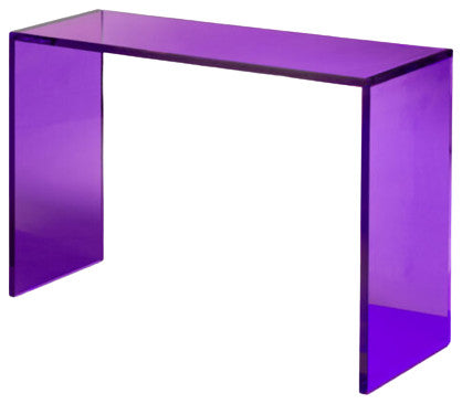 ColorBurst Acrylic Console Table, Pink, 12"d X 48"l X 32"h