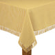 Homespun Fringed 100% Cotton Tablecloth, Gold, 60"x84"