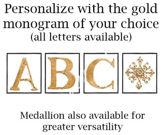 Lavish Gold Bronze Iron Scroll Monogram Wall Plaque Overdoor Palace Initial Arch