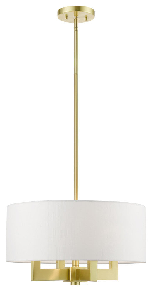 Cresthaven 4 Light Satin Brass Pendant