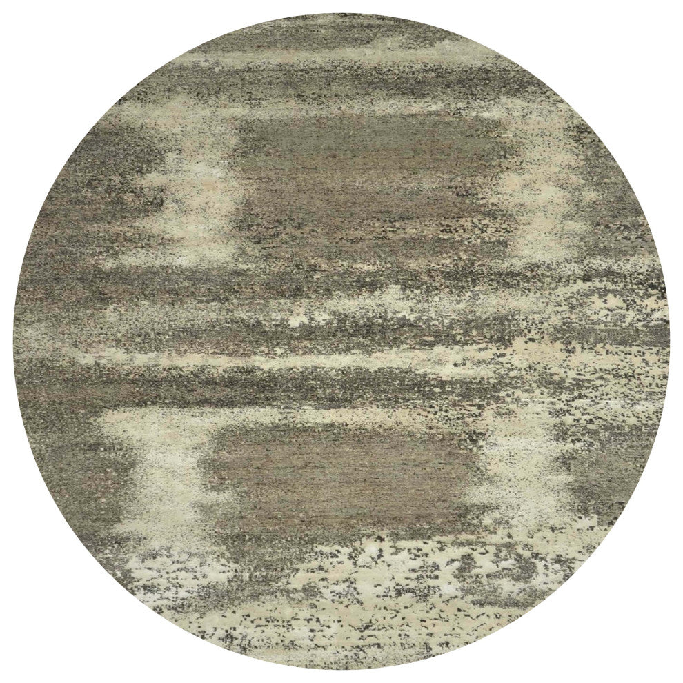 Ahgly Company Indoor Round Mid-Century Modern Area Rugs, 3' Round