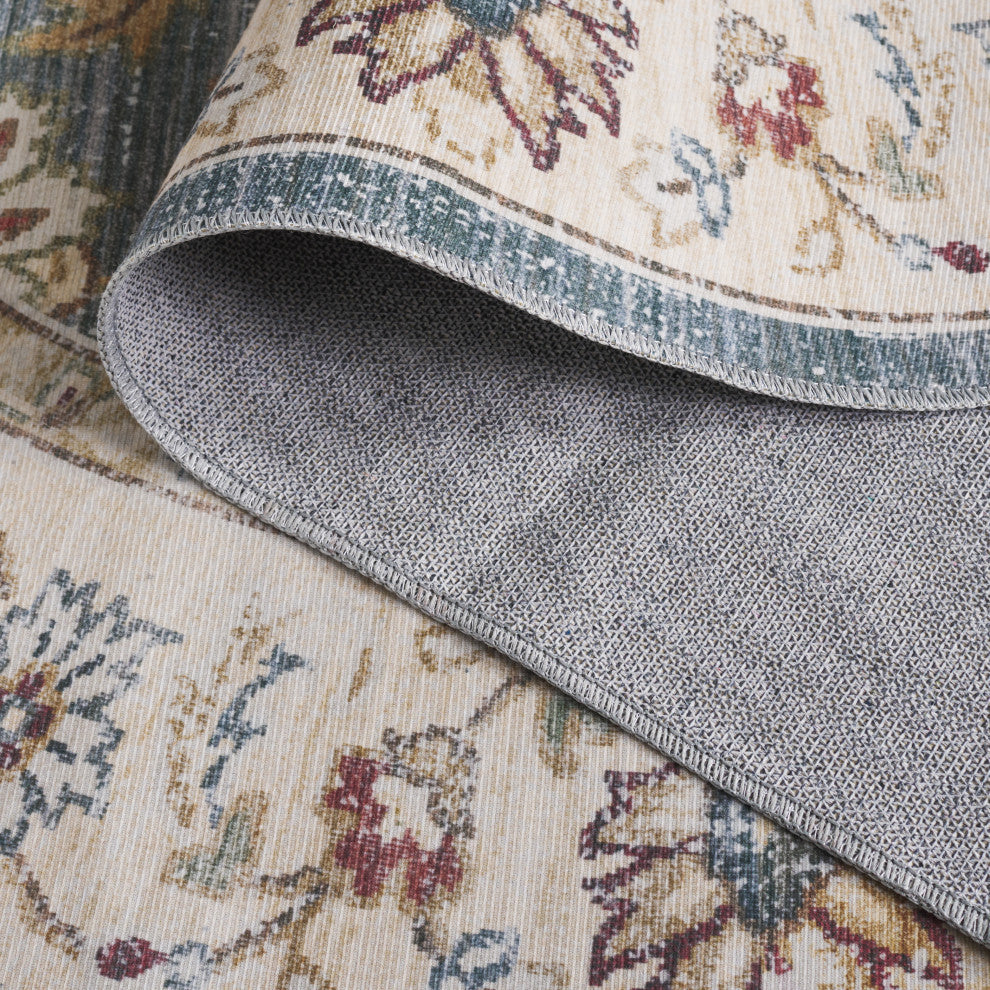 Safavieh Arizona Machine-Washable Collection ARZ112 Rug, Green/Beige, 9'x12'