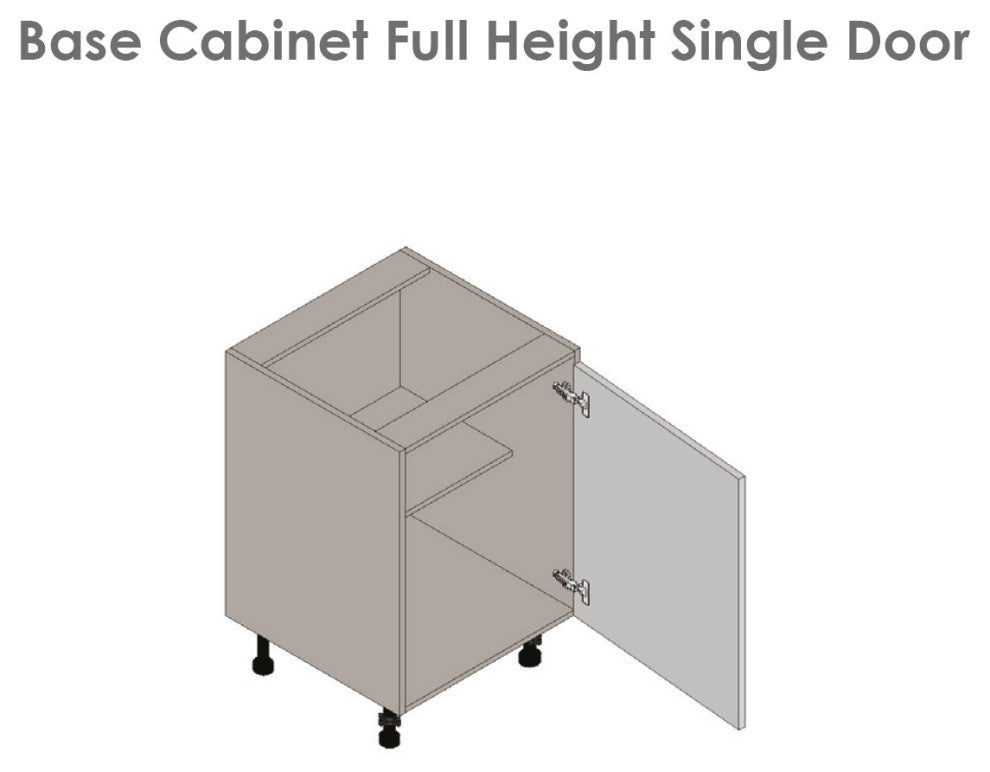 9 Base Cabinet High Single Door with White Gloss door