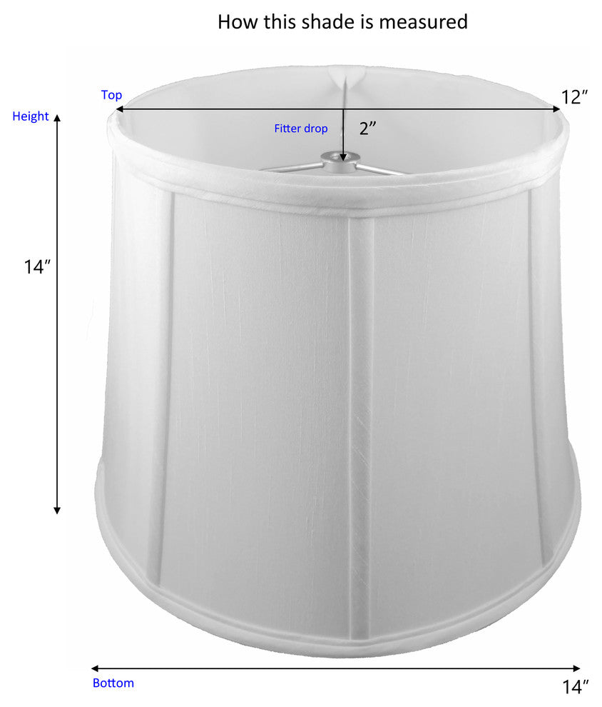 Hewlette Drum Lampshade, 14"x12"x14"