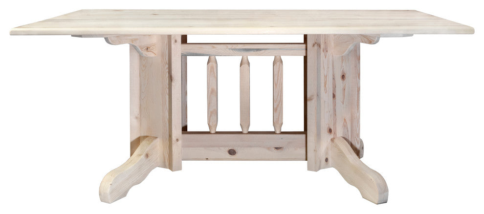 Homestead Collection Double Pedestal Dining Table, Ready to Finish