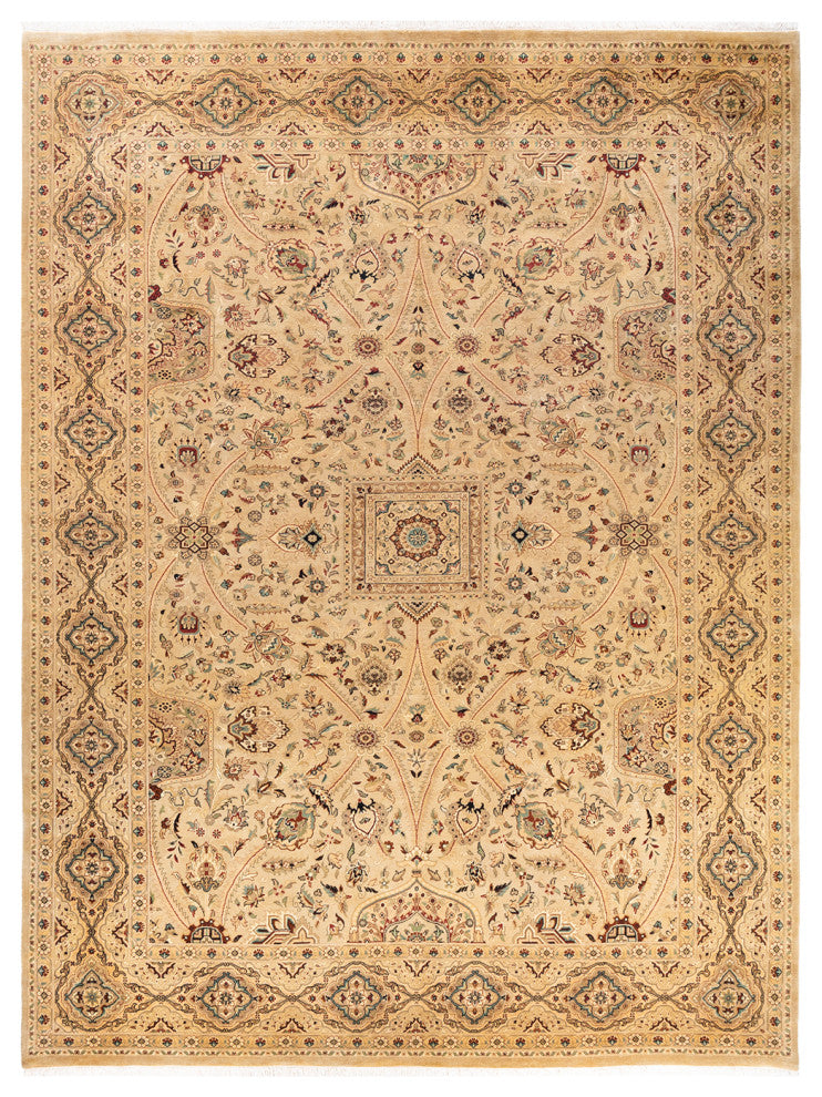 Mogul, One-of-a-Kind Hand-Knotted Area Rug Yellow, 9'1"x12'2"